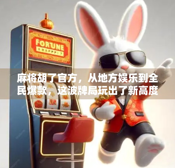 麻将胡了官方，从地方娱乐到全民爆款，这波牌局玩出了新高度！