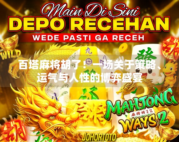 百塔麻将胡了！一场关于策略、运气与人性的博弈盛宴