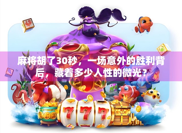 麻将胡了30秒，一场意外的胜利背后，藏着多少人性的微光？