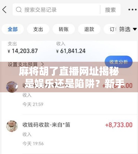 麻将胡了直播网址揭秘，是娱乐还是陷阱？新手必看避坑指南！