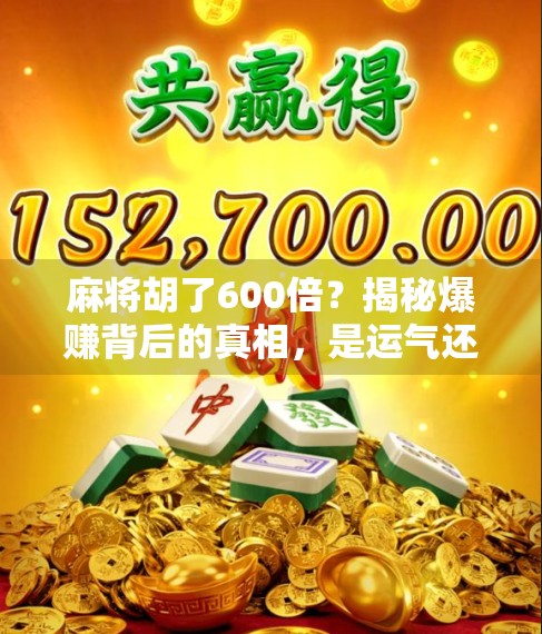 麻将胡了600倍？揭秘爆赚背后的真相，是运气还是陷阱？